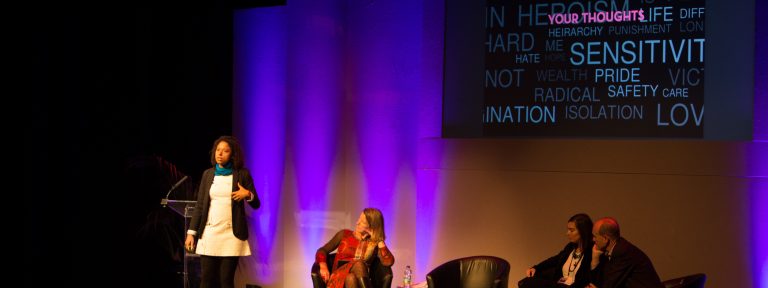 Deanna Van Buren on stage at the Lumiere Durham 2015 conference