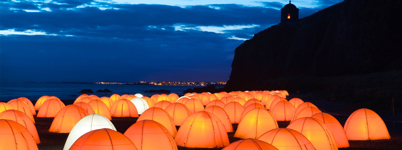 Peace Camp in the evening