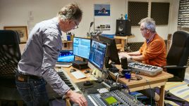 John and Mike Furness in the sound studio