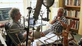 John and Orlando in the sound studio